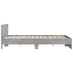 vidaXL Cadru de pat cu tăblie, gri beton, 150x200 cm vidaXL Cadru de pat cu tăblie, gri beton, 150x200 cm