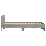 vidaXL Cadru de pat cu tăblie, gri sonoma, 150x200 cm vidaXL Cadru de pat cu tăblie, gri sonoma, 150x200 cm
