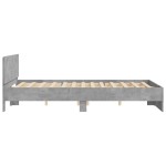 vidaXL Cadru de pat cu tăblie, gri beton, 140x200 cm vidaXL Cadru de pat cu tăblie, gri beton, 140x200 cm