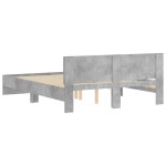 vidaXL Cadru de pat cu tăblie, gri beton, 140x200 cm vidaXL Cadru de pat cu tăblie, gri beton, 140x200 cm