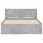 vidaXL Cadru de pat cu tăblie, gri beton, 120x200 cm vidaXL Cadru de pat cu tăblie, gri beton, 120x200 cm