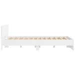 vidaXL Cadru de pat cu tăblie, alb, 140x190 cm vidaXL Cadru de pat cu tăblie, alb, 140x190 cm