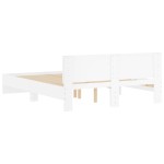 vidaXL Cadru de pat cu tăblie, alb, 140x190 cm vidaXL Cadru de pat cu tăblie, alb, 140x190 cm