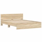 vidaXL Cadru de pat cu tăblie, stejar sonoma, 140x190 cm vidaXL Cadru de pat cu tăblie, stejar sonoma, 140x190 cm