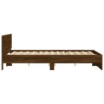vidaXL Cadru de pat cu tăblie, stejar maro, 140x190 cm vidaXL Cadru de pat cu tăblie, stejar maro, 140x190 cm