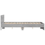 vidaXL Cadru de pat cu tăblie, gri sonoma, 135x190 cm vidaXL Cadru de pat cu tăblie, gri sonoma, 135x190 cm
