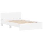 vidaXL Cadru de pat cu tăblie, alb, 120x190 cm vidaXL Cadru de pat cu tăblie, alb, 120x190 cm