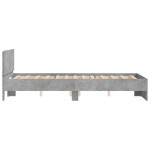 vidaXL Cadru de pat cu tăblie, gri beton, 120x190 cm vidaXL Cadru de pat cu tăblie, gri beton, 120x190 cm