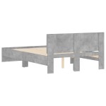 vidaXL Cadru de pat cu tăblie, gri beton, 120x190 cm vidaXL Cadru de pat cu tăblie, gri beton, 120x190 cm