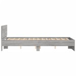 vidaXL Cadru de pat cu tăblie, gri sonoma, 120x190 cm vidaXL Cadru de pat cu tăblie, gri sonoma, 120x190 cm