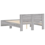 vidaXL Cadru de pat cu tăblie, gri sonoma, 120x190 cm vidaXL Cadru de pat cu tăblie, gri sonoma, 120x190 cm