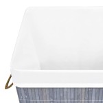 vidaXL Coș de rufe din bambus cu o secțiune, gri vidaXL Coș de rufe din bambus cu o secțiune, gri