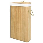 vidaXL Coș de rufe din bambus de colț, 60 L vidaXL Coș de rufe din bambus de colț, 60 L