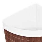 vidaXL Coș de rufe din bambus de colț, maro, 60 L vidaXL Coș de rufe din bambus de colț, maro, 60 L