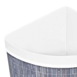 vidaXL Coș de rufe din bambus, pentru colț, gri, 60 L vidaXL Coș de rufe din bambus, pentru colț, gri, 60 L
