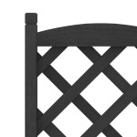 vidaXL Jardinieră cu spalier și roți, negru, lemn masiv de brad vidaXL Jardinieră cu spalier și roți, negru, lemn masiv de brad