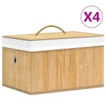 vidaXL Cutii de depozitare, 4 buc., bambus vidaXL Cutii de depozitare, 4 buc., bambus