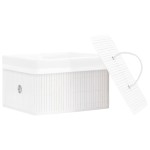 vidaXL Cutii de depozitare, 4 buc., alb, bambus vidaXL Cutii de depozitare, 4 buc., alb, bambus