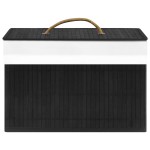 vidaXL Cutii de depozitare, 4 buc., negru, bambus vidaXL Cutii de depozitare, 4 buc., negru, bambus