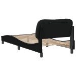 vidaXL Cadru de pat fără saltea țesătură neagră 80x200 cm