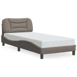 vidaXL Cadru de pat fără saltea Taupe 80x200 cm țesătură