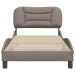 vidaXL Cadru de pat fără saltea Taupe 80x200 cm țesătură