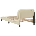 vidaXL Cadru de pat fără saltea cremă 80x200 cm țesătură