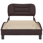 vidaXL Cadru de pat fără saltea, maro închis, 90x190 cm, textil vidaXL Cadru de pat fără saltea, maro închis, 90x190 cm, textil