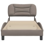 vidaXL Cadru de pat fără saltea Taupe 90x190 cm Stofa