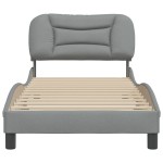 vidaXL Cadru de pat fără saltea, gri deschis, 90x200 cm, textil
