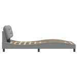 vidaXL Cadru de pat fără saltea, gri deschis, 90x200 cm, textil