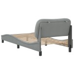 vidaXL Cadru de pat fără saltea, gri deschis, 90x200 cm, textil