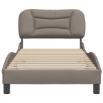 vidaXL Cadru de pat fără saltea Taupe 90x200 cm țesătură