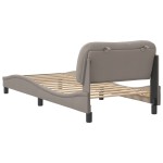 vidaXL Cadru de pat fără saltea Taupe 90x200 cm țesătură
