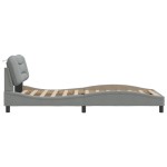 vidaXL Cadru de pat fără saltea, gri deschis, 100x200 cm, textil