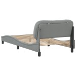 vidaXL Cadru de pat fără saltea, gri deschis, 100x200 cm, textil