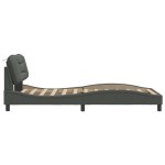 vidaXL Cadru de pat fără saltea, gri închis, 100x200 cm, textil
