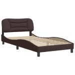 vidaXL Cadru de pat fără saltea, maro închis, 100x200 cm, textil vidaXL Cadru de pat fără saltea, maro închis, 100x200 cm, textil