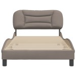 vidaXL Cadru de pat fără saltea, gri taupe, 100x200 cm, textil vidaXL Cadru de pat fără saltea, gri taupe, 100x200 cm, textil