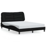 vidaXL Cadru de pat fără saltea, negru, 120x200 cm, textil