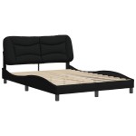 vidaXL Cadru de pat fără saltea, negru, 120x200 cm, textil