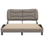 vidaXL Cadru de pat fără saltea, gri taupe, 120x200 cm, textil vidaXL Cadru de pat fără saltea, gri taupe, 120x200 cm, textil
