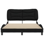 vidaXL Cadru de pat fără saltea, negru, 140x190 cm, textil vidaXL Cadru de pat fără saltea, negru, 140x190 cm, textil