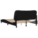 vidaXL Cadru de pat fără saltea, negru, 140x190 cm, textil vidaXL Cadru de pat fără saltea, negru, 140x190 cm, textil