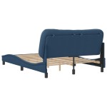 vidaXL Cadru de pat fără saltea, albastru, 140x190 cm, textil