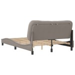 vidaXL Cadru de pat fără saltea, gri taupe, 140x200 cm, textil vidaXL Cadru de pat fără saltea, gri taupe, 140x200 cm, textil