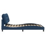 vidaXL Cadru de pat fără saltea, albastru, 140x200 cm, textil