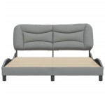 vidaXL Cadru de pat fără saltea, gri deschis, 160x200 cm, textil