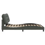 vidaXL Cadru de pat fără saltea, gri închis, 160x200 cm, textil