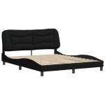 vidaXL Cadru de pat fără saltea, negru, 160x200 cm, textil vidaXL Cadru de pat fără saltea, negru, 160x200 cm, textil